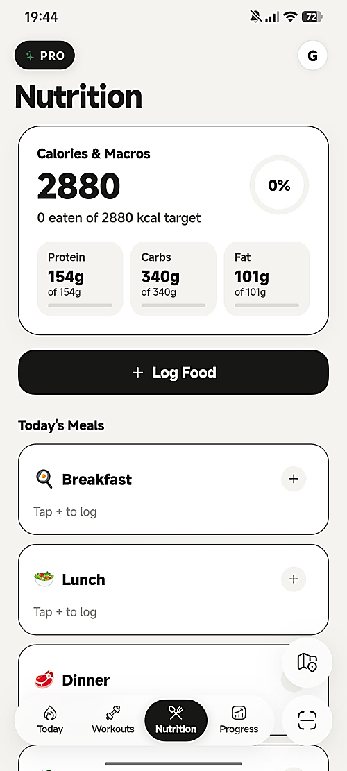 Calabi nutrition and daily habit tracking